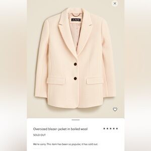 J. Crew Oversized Blazer-Jacket in Italian Boiled Wool. Size 0